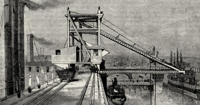 Ladevorrichtungen für Kohlen auf der Manhattan Elevator Railroad in New York