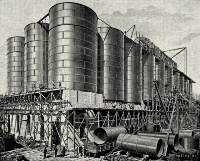 Silo-Speicher am Blackwell-Kanal in Buffalo im Bau.