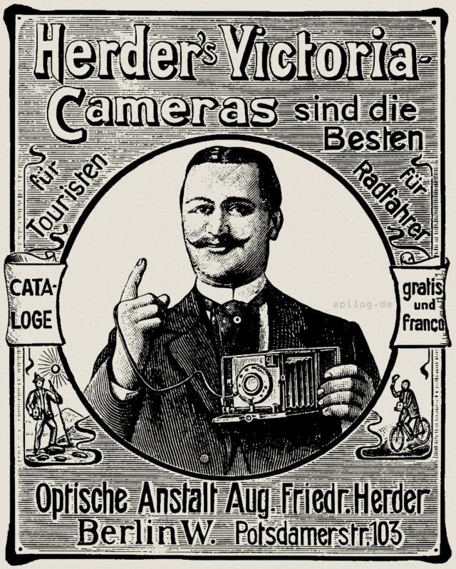 Reklame für Fotoapparate von 1901.