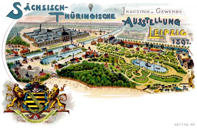 Ausstellungsgelände 1897 in Leipzig.