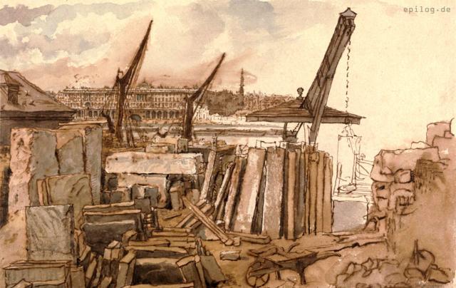 The Building of Waterloo Bridge.
