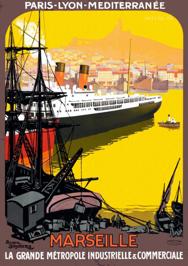 Werbeplakat für Marseille von Roger Broders.