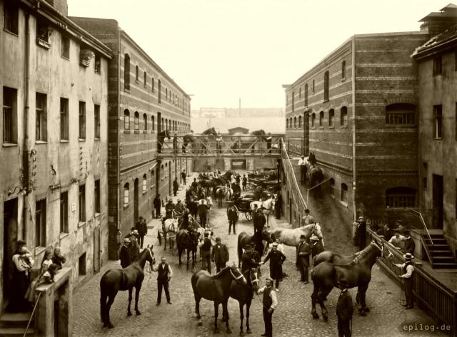 Pferdehotel in der Lehrter Straße.