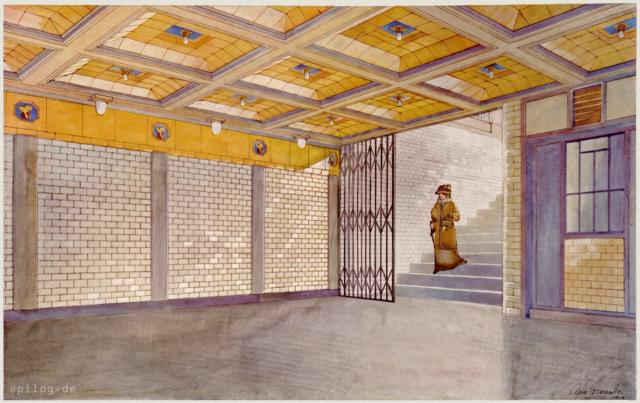 Untergrundbahnhof Reichskanzlerplatz. Vorraum.