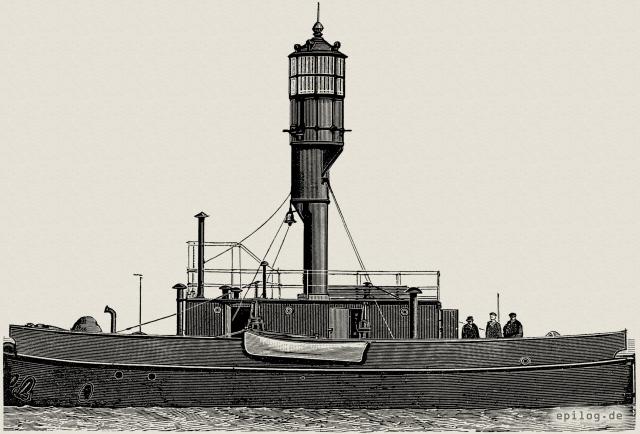 Schwimmender Leuchtturm zu Talais.