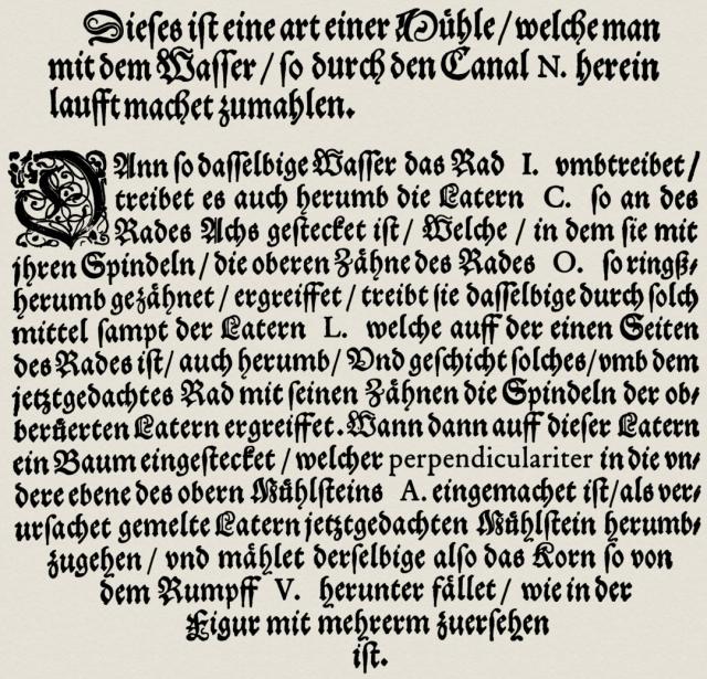 Mühle zum Mahlen des Korns durch Wasser aus einem Kanal