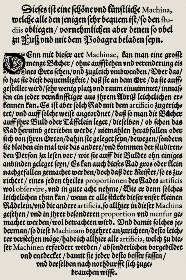 Maschine zum bequemen Lesen vieler Bücher