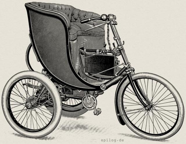 Dreirad mit Benzinmotor.