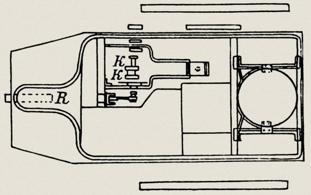 Dampfwagen System Serpollet. Grundriss.